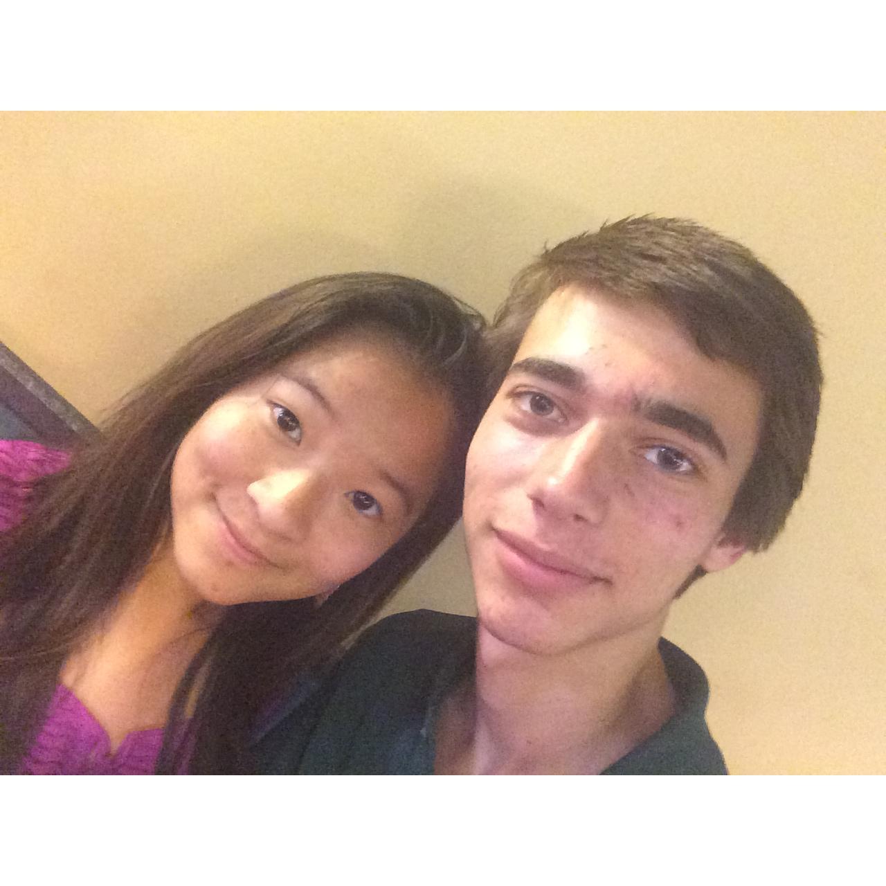 5/26/15 - Selfie on our first official date where we watched Pitch Perfect 2 at AMC12!