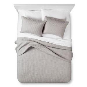 Gray Solid Quilt and Sham Set (King) 3pc - The Industrial Shop™