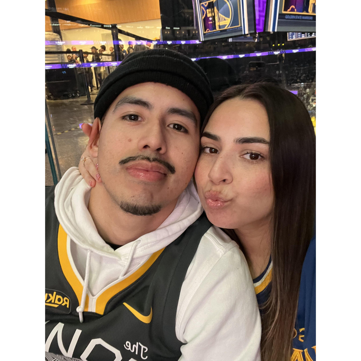 If it wasn't for Alex, Elizabeth wouldn't watch sports. #DubNation