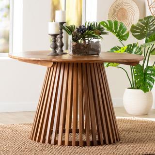 Bali & Pari Caribic Modern Slatted Dining Table