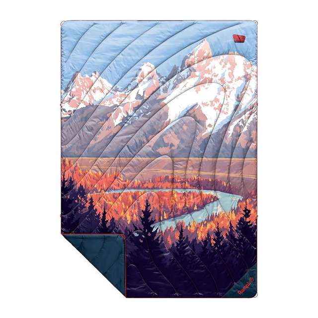Rumpl Original Puffy Grand Teton National Park Blanket for Camping and Outdoors, V2, Grand Teton
