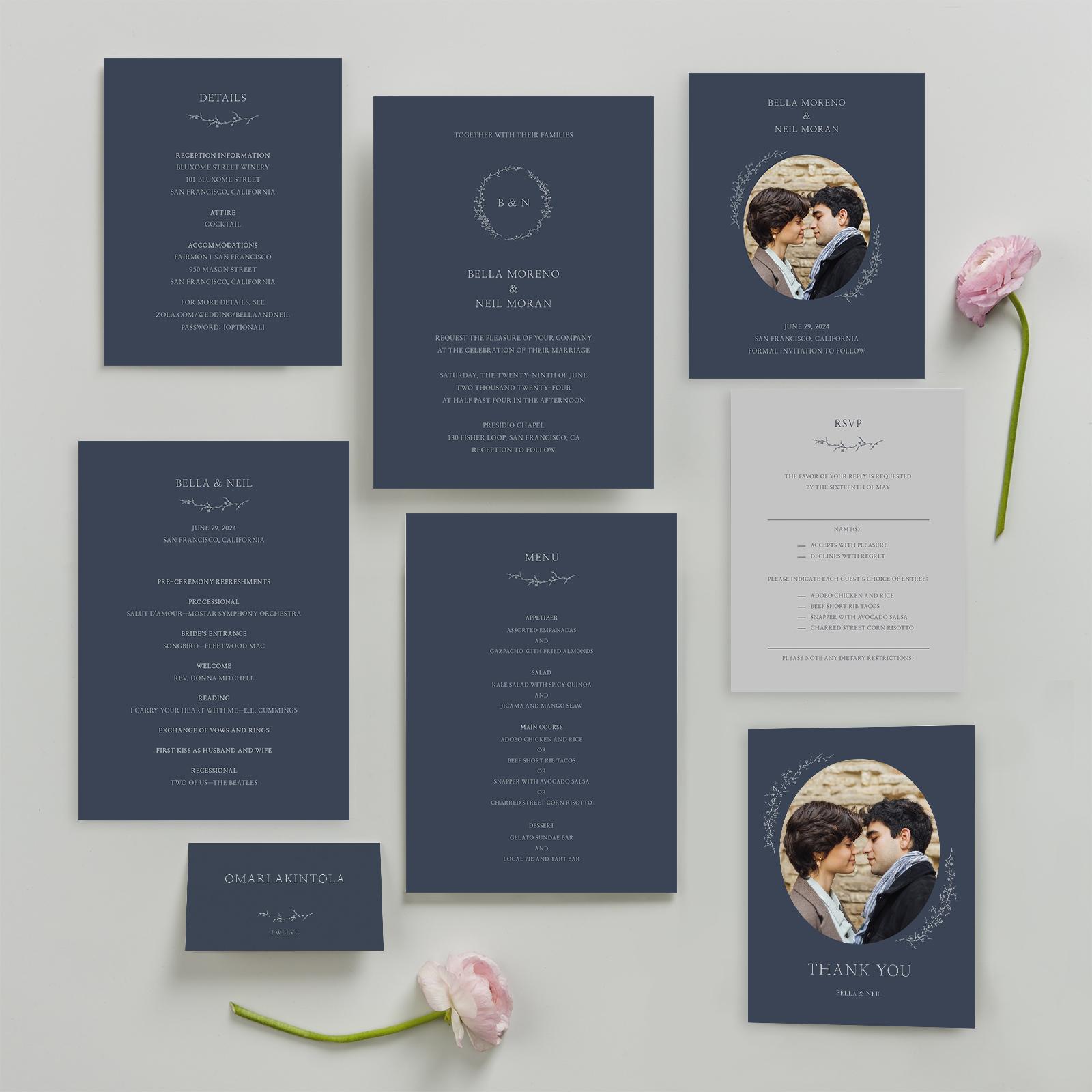 Zola Wedding Place Cards Earlewood