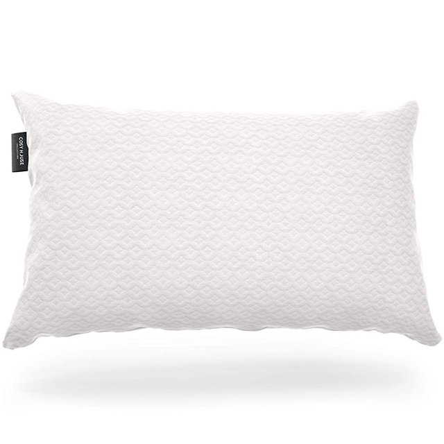 Cosy House Collection Luxury Bamboo Shredded Memory Foam Pillow - Adjustable Fill - Cool & Breathable Removable Hypoallergenic Cover with Zipper Closure - King