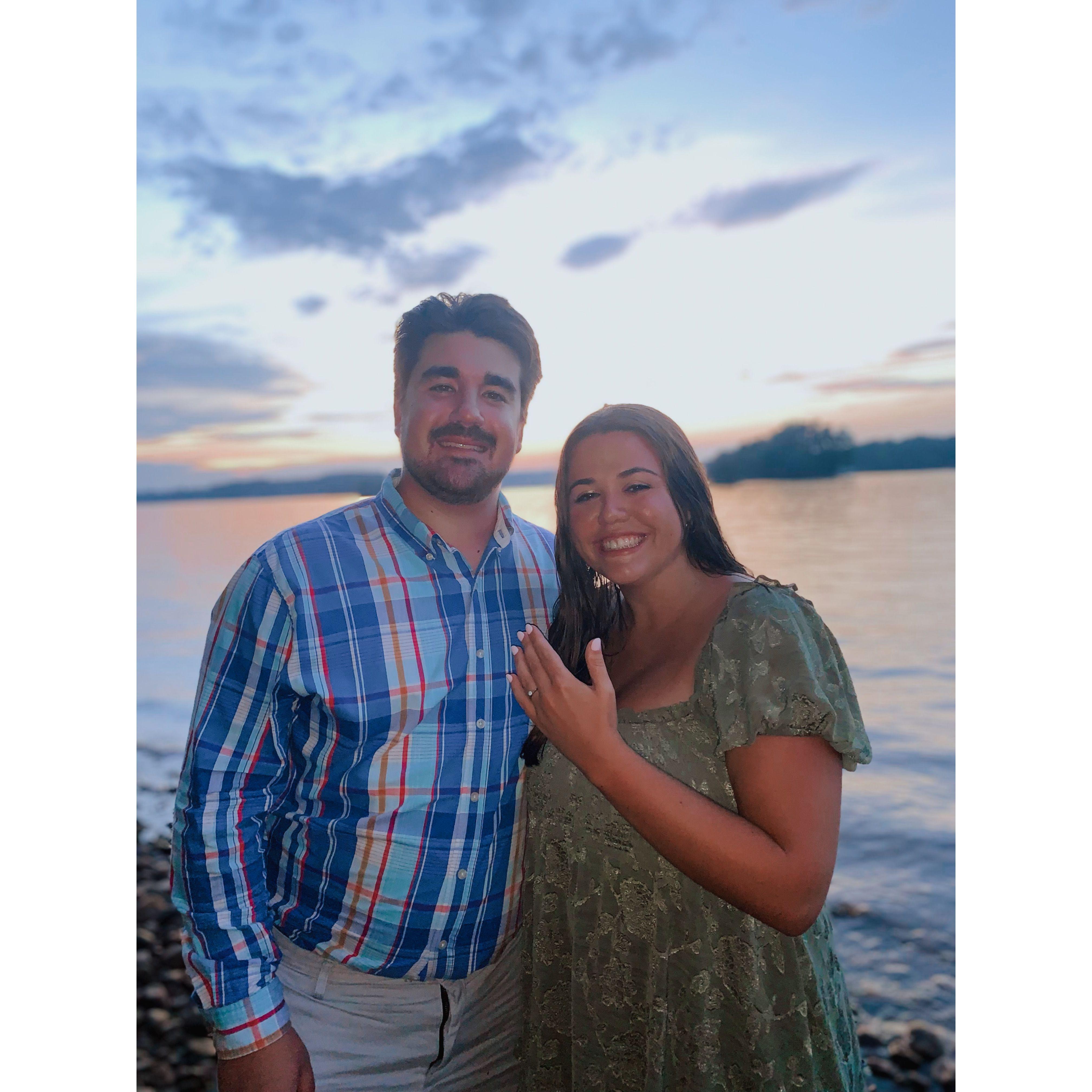 Day he proposed on August 26th, 2023 at Smith Mountain Lake, VA!