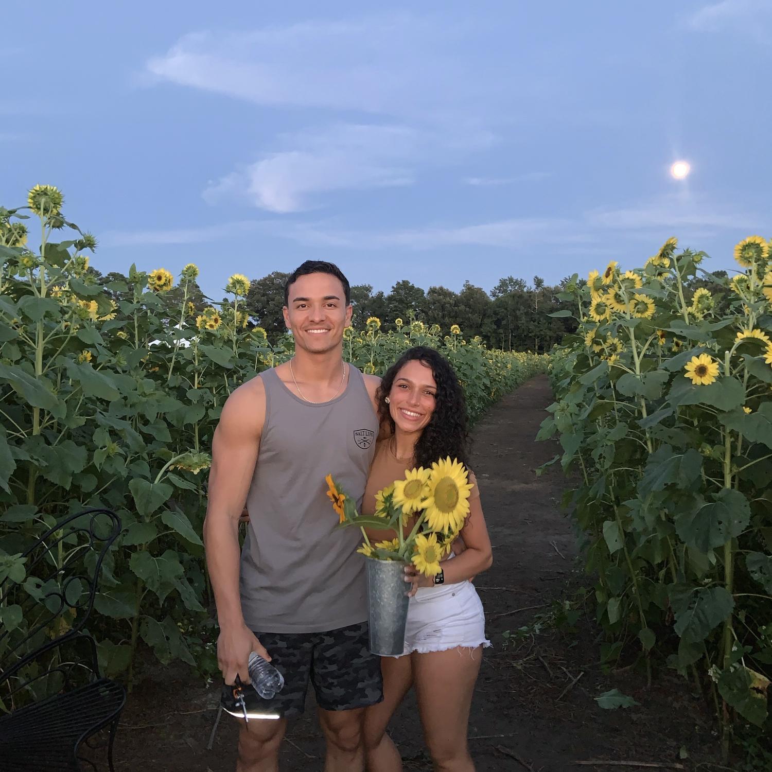 This was towards the beginning of our relationship.  Sunflowers are Dayanna’s favorite!