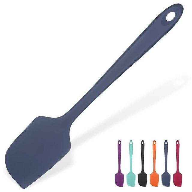 14in Extra Large Silicone Spatula: U-Taste 600ºF Heat Resistant Flexible Silicon Mixing Stirring Cooking Scraping Baking Bowl Scraper Seamless Spreader for Kitchen Nonstick Cookware (Midnight Blue)