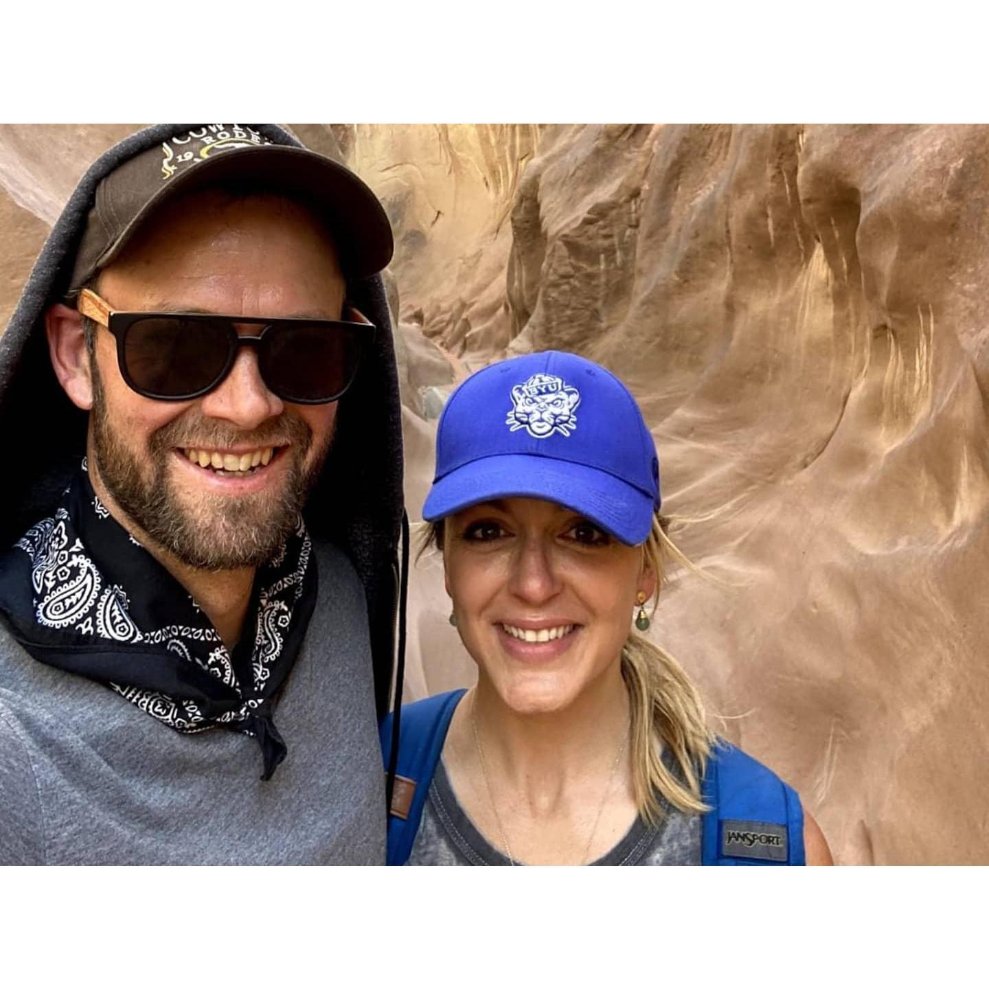 Slot canyon in Utah.