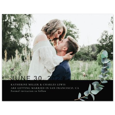 Black Wedding Digital Save the Date - Galata Vine