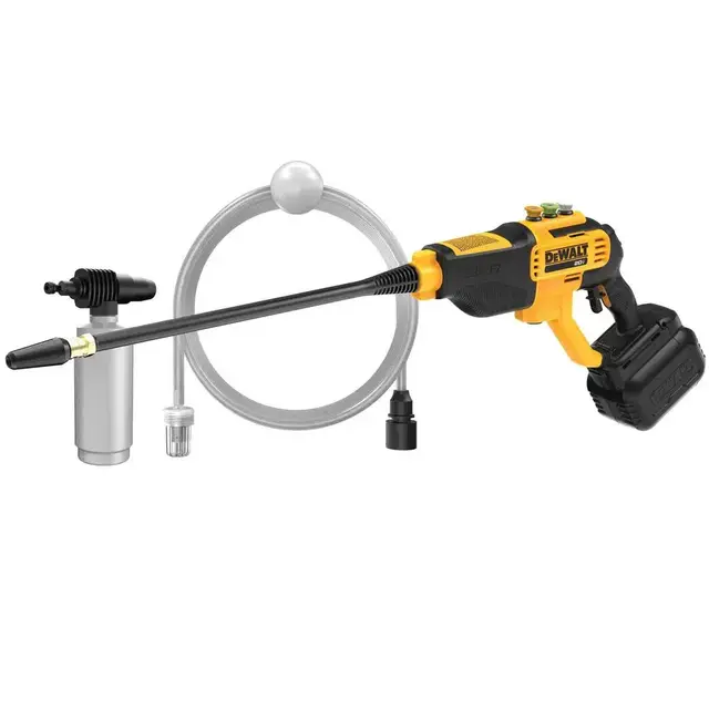 20-Volt MAX 550 PSI, 1.0 GPM Cold Water Cordless Electric Power Cleaner with 4 Nozzles, 5.0 Ah Battery and Charger