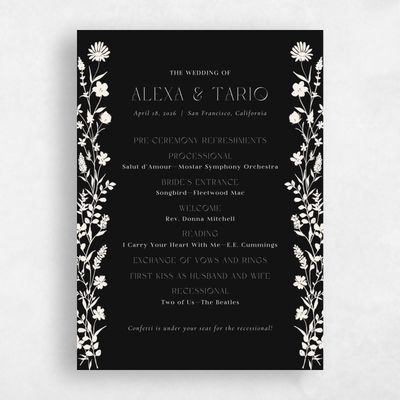 Black Wedding Program - Gaia