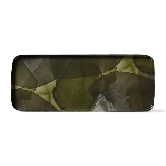 tagltd Lush Decorative Rectangular Iron Tray, 16.14L x 6.3W inches