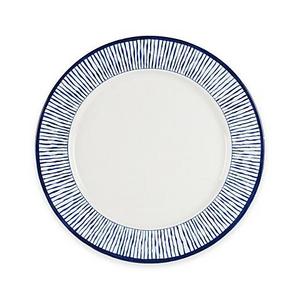 Everyday White® by Fitz and Floyd® Bistro Blue Stripe Dinner Plate