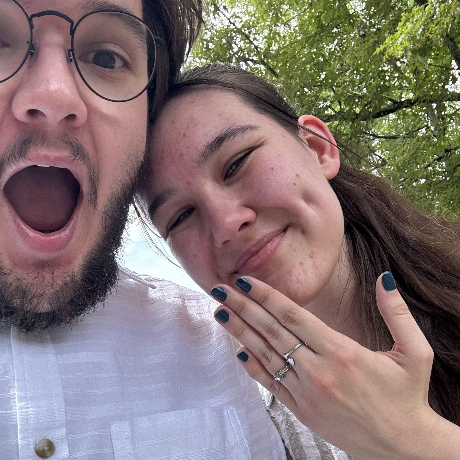 He popped the question!