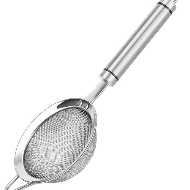 SUNWUKIN Stainless Steel Fine Mesh Strainers for Kitchen, Colander-Skimmer with Handle, Sieve Sifters for Food, Tea, Rice, Oil, Noodles, Fruits, Vegetable