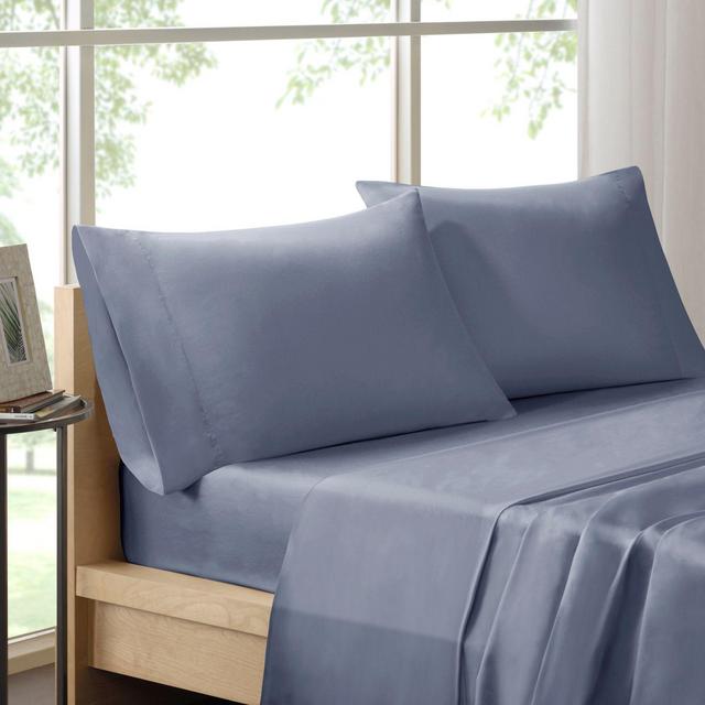Sleep Philosophy Liquid Cotton Queen Sheet Set in Blue