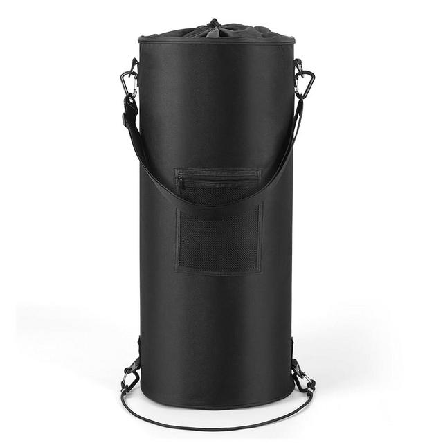 XHGWJSX Waterproof Boat Trash Can with 6 Clips, 13 Gal Boat Trash Bag Holder with Pocket, Reusable Fast Cleaning Pontoon Boat Accessories, Marine Boat Garbage Can for Fishing, Sandbar, or Camping