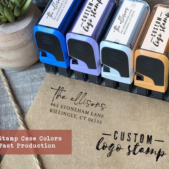 Self-Inking Stamp, Custom Address Stamp, Personalized Return Address, Self-Ink Rubber Stamp, 5 Colors
