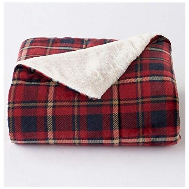 Cuddl Duds Throw Blanket in Red Plaid