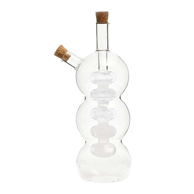 Fxzqgnh 2 in 1 Oil and Vinegar Dispenser Cruet Bottle for Kitchen Sauce Cooking