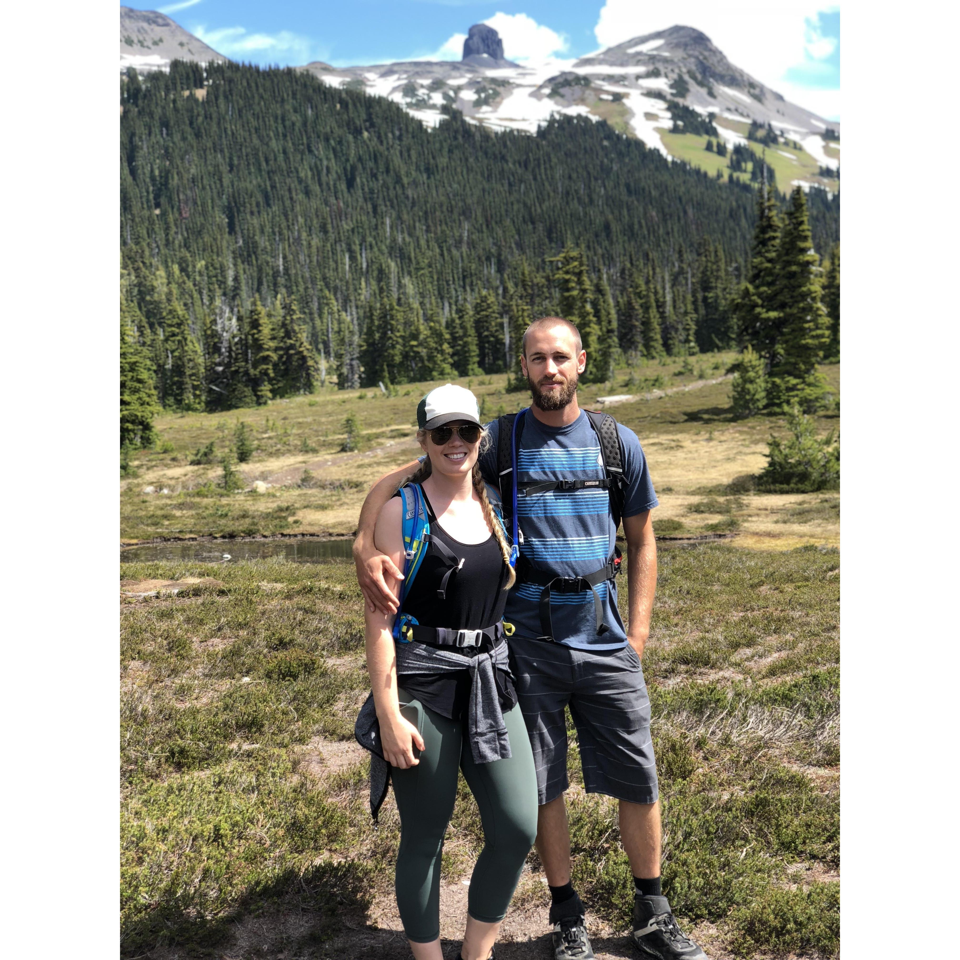 On the hike up to the top!