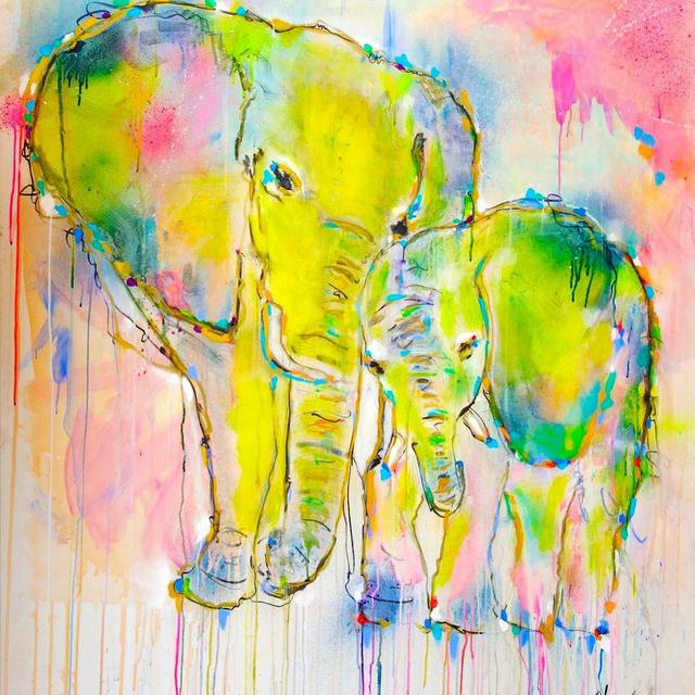 Elephant Reunion Giclee Print