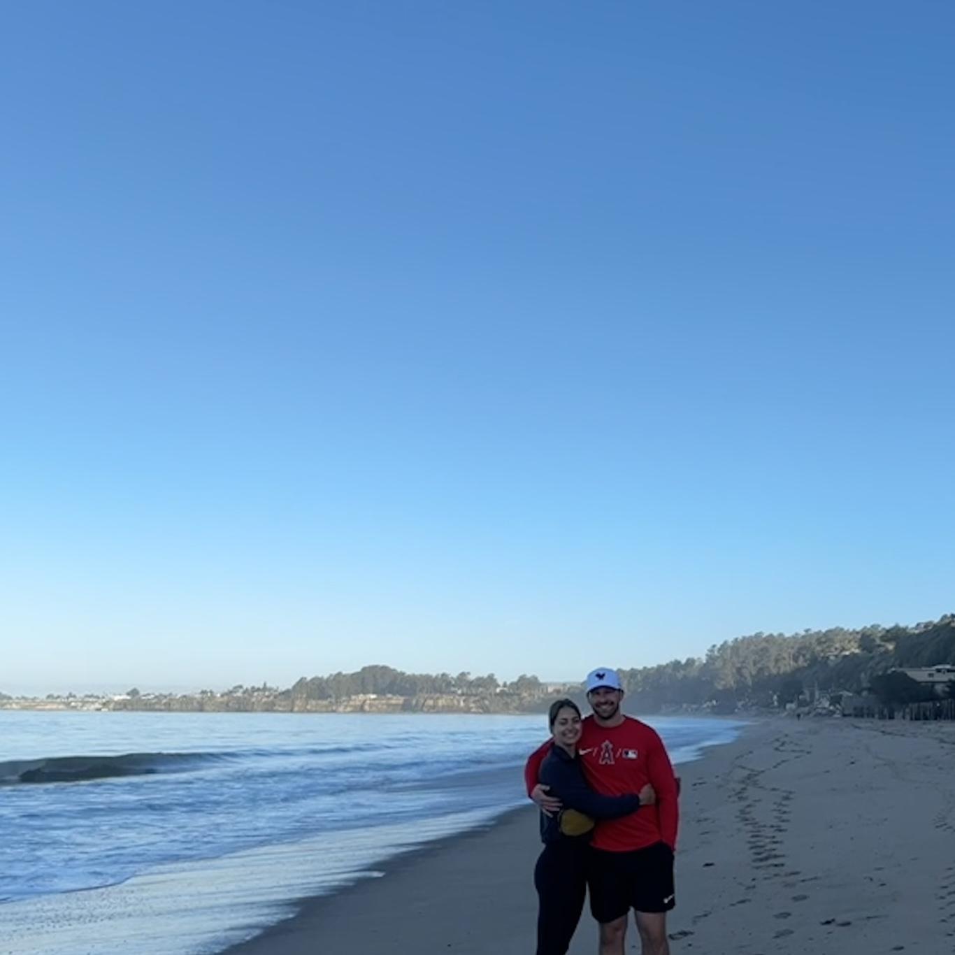 We loved the easy access to the beach during our time in Aptos. Making the most of it by walking daily together right by the ocean.