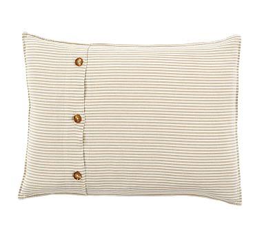 Wheaton Stripe Sham, Standard, Flax