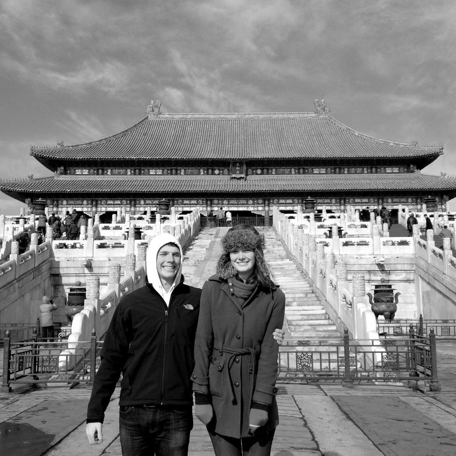 It was cold at the forbidden city.