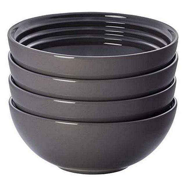 Le Creuset PG9102S4-167F Soup Bowls (Set of 4), 22 oz/6.25", Oyster