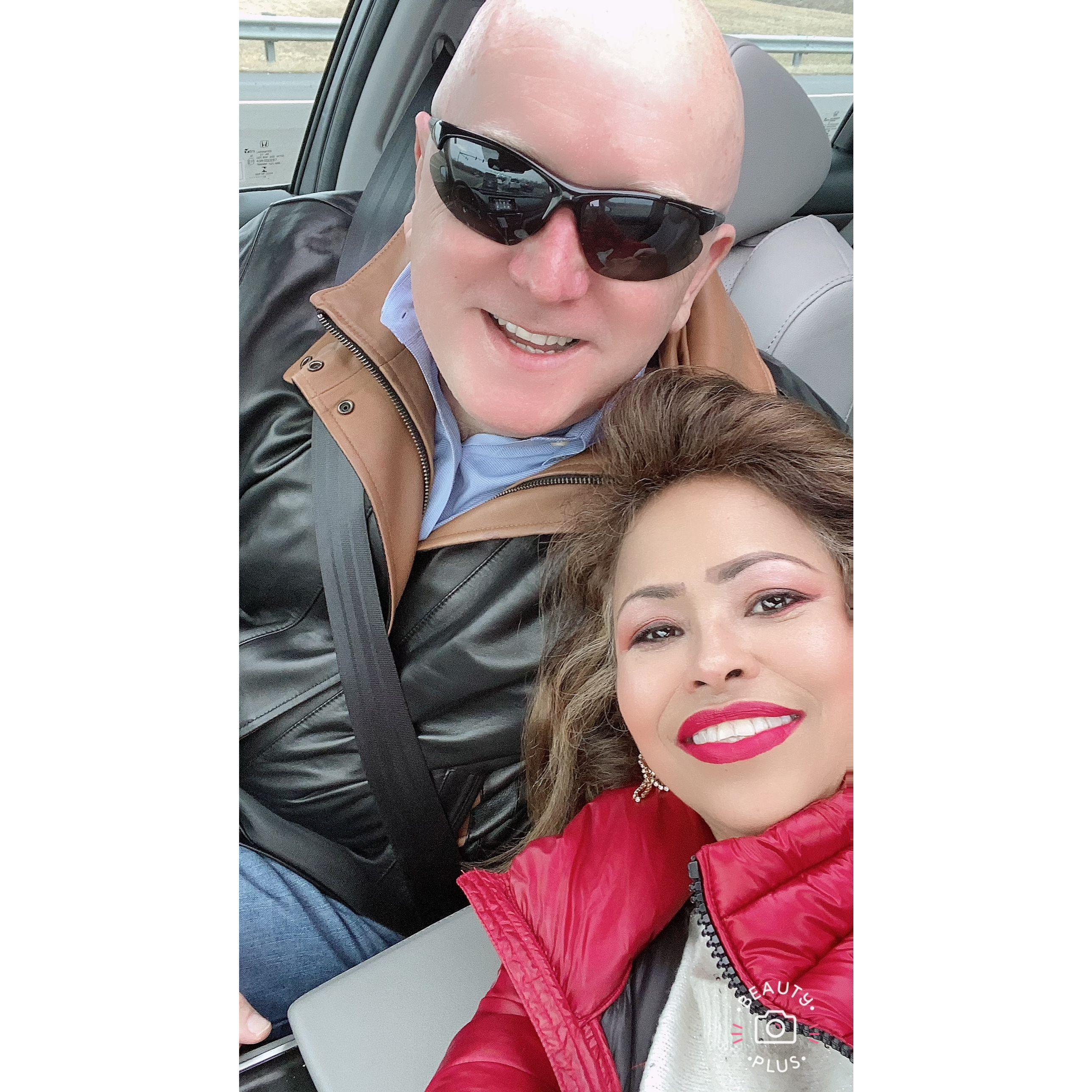 On the road to an adventure.