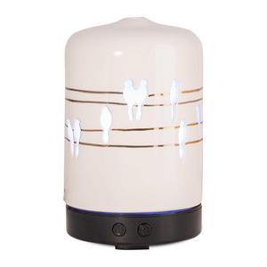 ScentSationals Perched Melody Small Lighted Ultrasonic Essential Oil Diffuser in Ivory/Gold