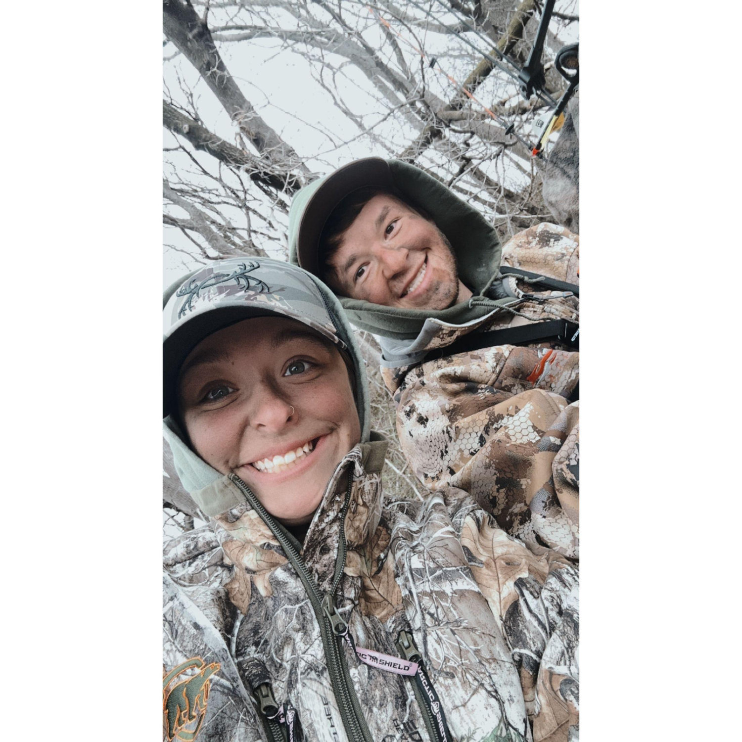 Marin and Jake share a passion for the outdoors and hunting. They did not see any, probably because Marin took a video on Snapchat with her flash on. BOY, did Jake scold her lol