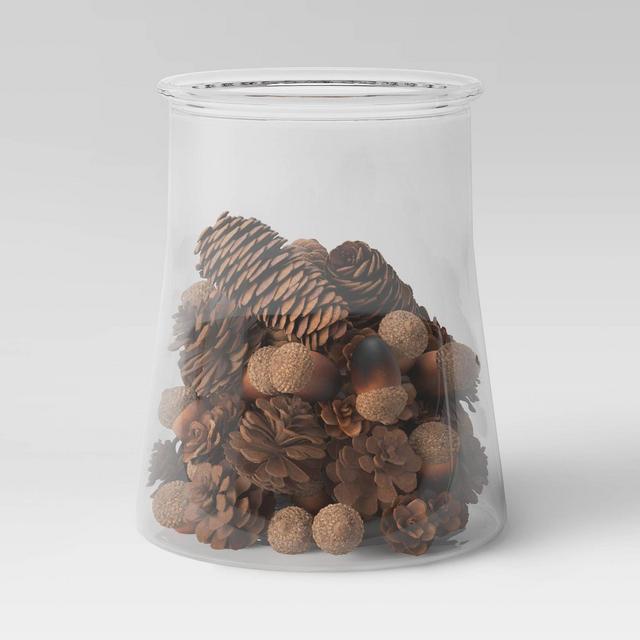 69pc Decorative Pine Cone and Acorn Vase Filler Brown - Threshold™