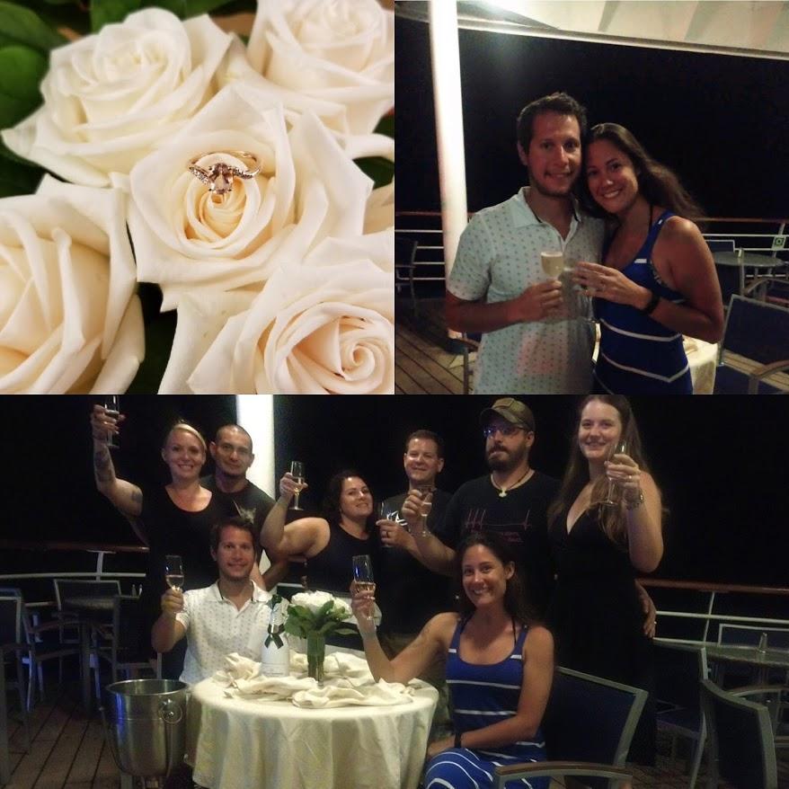 On the cruise right after James asked me to be his wife <3