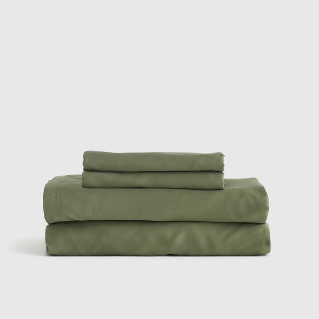 Bamboo Fitted Sheet Set - Olive - Without Flat Sheet - King
