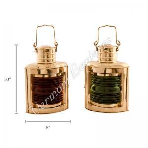 Ships Lantern Brass Port & Starboard - 10"