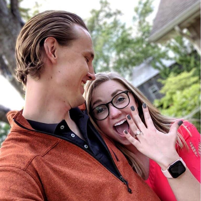 Right after Andrew proposed! Fun fact, it was
on a Tuesday.