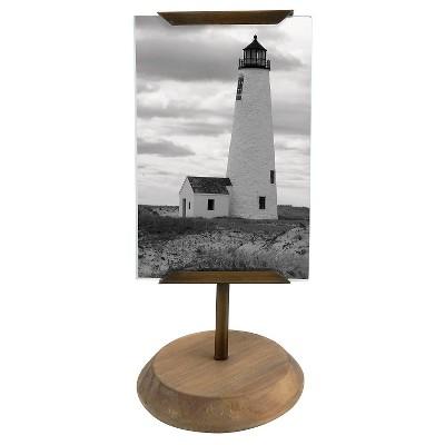 4"x6" Photo Pedestal Wood & Bronze - Threshold™