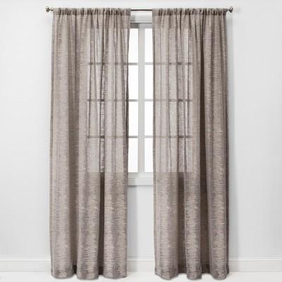 84"x54" Richter Clipped Sheer Window Curtain Panel Light Gray - Project 62™