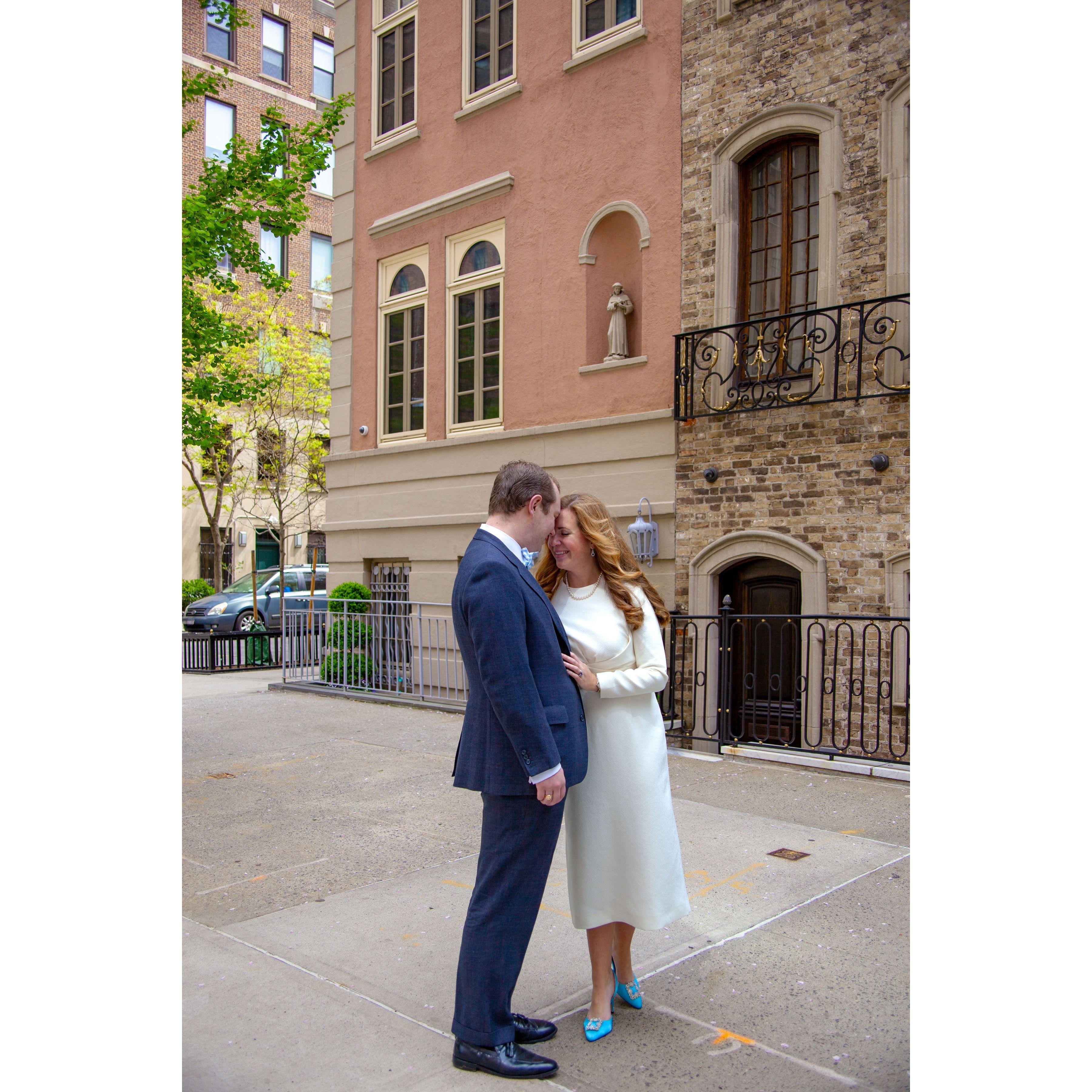 Our engagement shoot in our new Sutton Place neighborhood