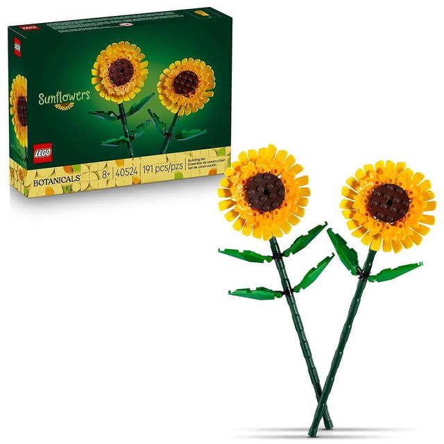 LEGO Sunflowers Building Toy for Kids, Girls and Boys Ages 8+ - Artificial Sunflowers for Home Decor and Display - Birthday Gift Idea for Lovers of Plants & Flowers - 40524