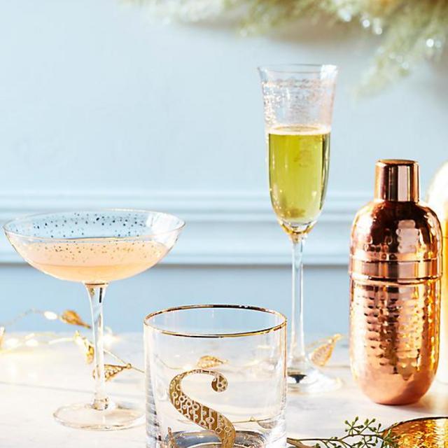 Gilded Monogram DOF Glass