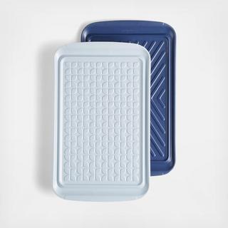 Prep & Serve Stacking Grill Prep Tray, Set of 2