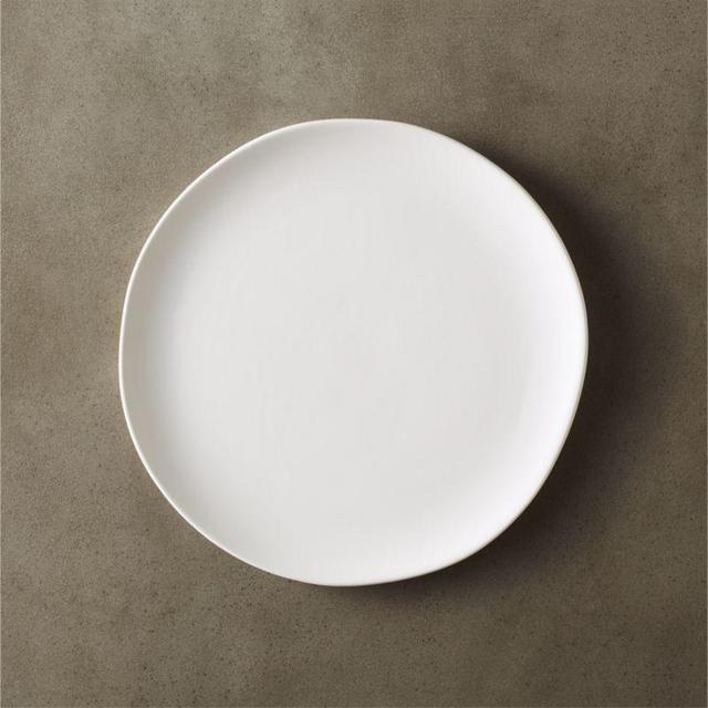crisp matte white salad plate
