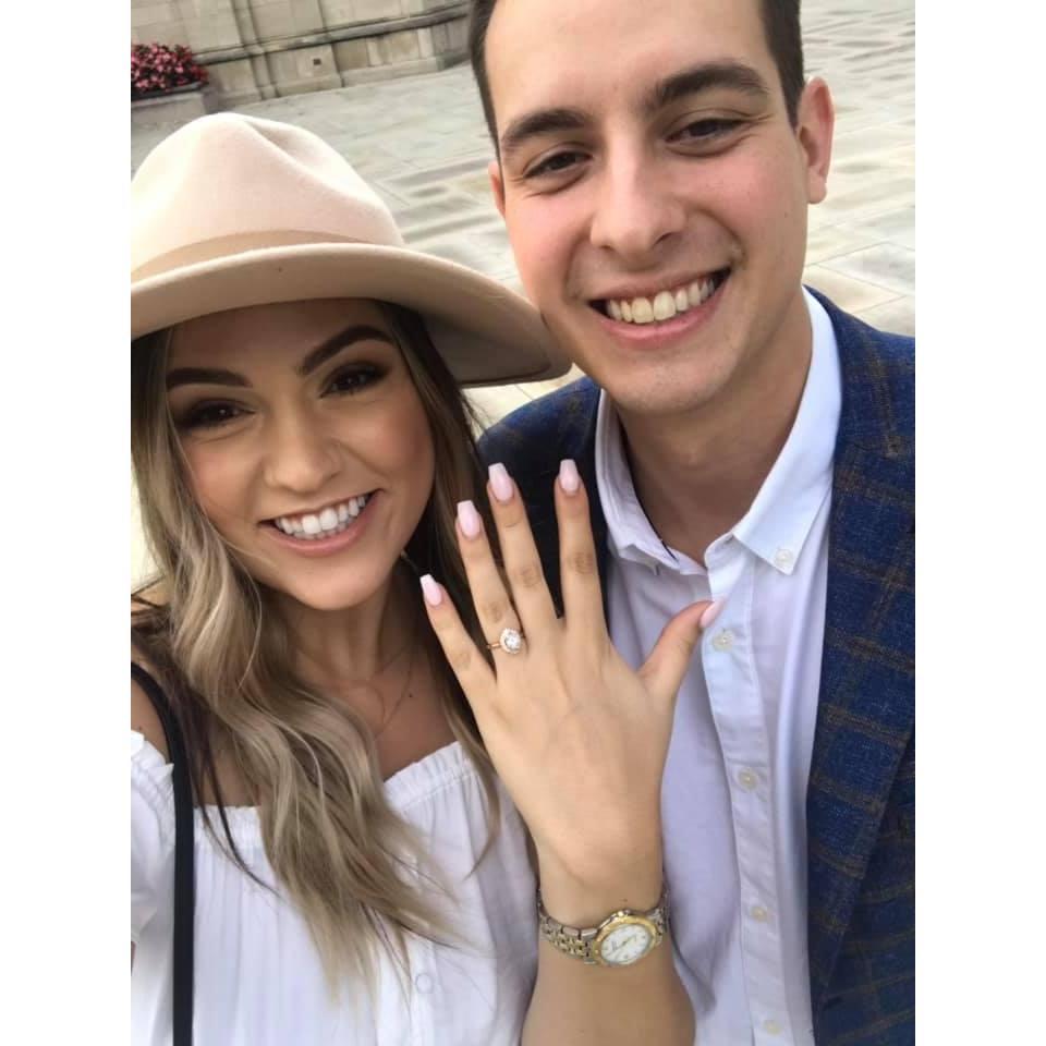 Shortly after Matt proposed on September 7th!