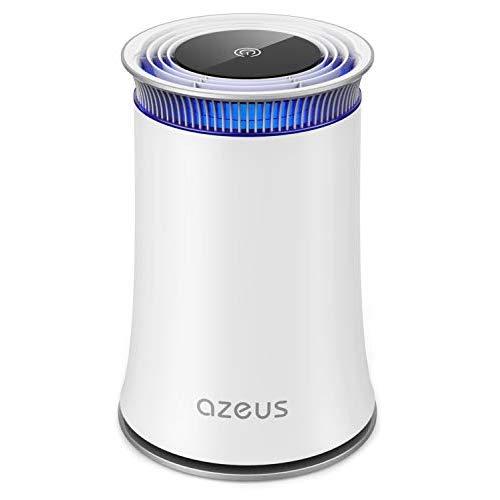 AZEUS High CADR Air Purifier for Home, Large Rooms to 376ft², Fast Purification, True HEPA Filter Air Cleaner, Filters Allergies, Pollen, Smoke, Dust, Pet Dander, Quiet, 100% Ozone-Free, Night Light
