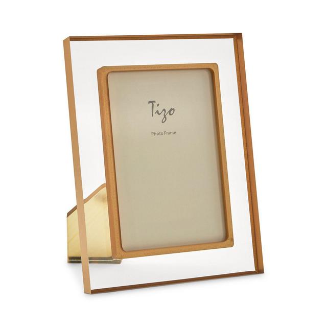 Tizo Lucite Bordered Easel Back 4" x 6" Picture Frame