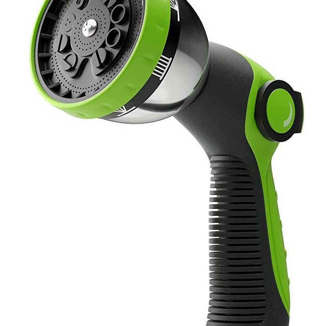 Almadirect Garden Hose Nozzle Sprayer - Water Hose Nozzle Heavy Duty - Adjustable 10 patterns Thumb Control Ergonomic Handle Spray Nozzle for Garden Hose Nozzle High Pressure Nozzle for Hose Outdoor
