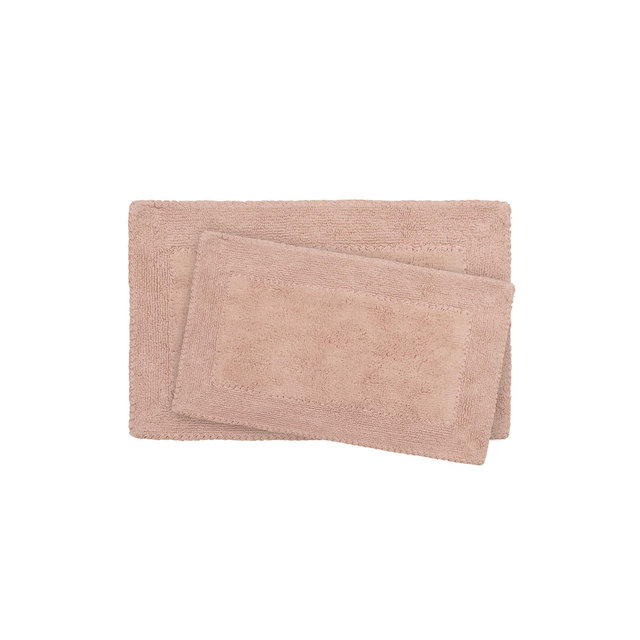 Laura Ashley Ruffle Cotton Bath Rugs, 2 Piece Set
