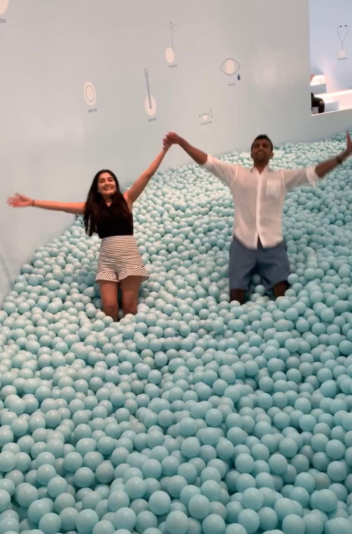 Color Factory.. tricked Dhaval to accompany me … he was not happy about it … but looks like he had fun 🙌🏼